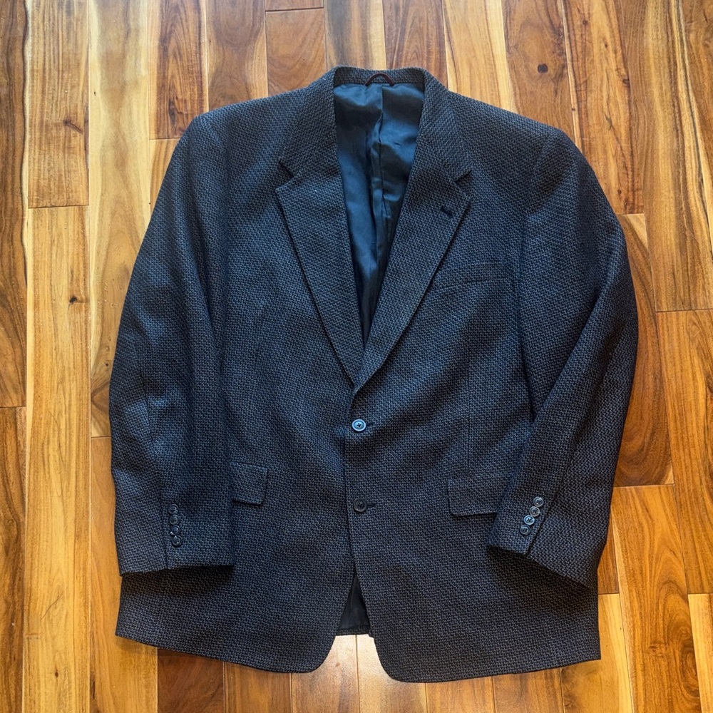 Hart Schaffer & Marx for Hudson’s Men’s Vintage Pure Wool Blazer Size 46 Long